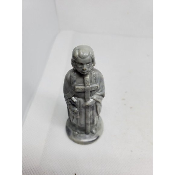 Roxy Grey Man Holding Cross Vintage Game Piece Spare Chess Piece - Picture 5 of 8